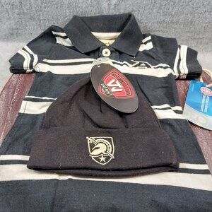 West Point Army  0-3 Month Outfit  with Top Of The World Beanie Collegiate